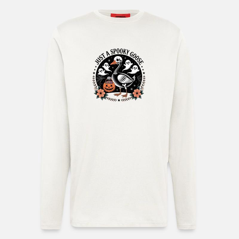 Nur eine gruselige Gans - Langarmshirt - made by SPREAD  - OFF WHITE
