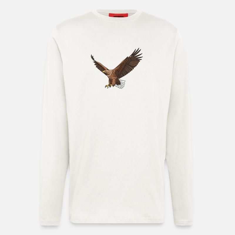 White-tailed Eagle Haliaeetus albicilla Eagle - Longsleeve - made by SPREAD  - OFF WHITE