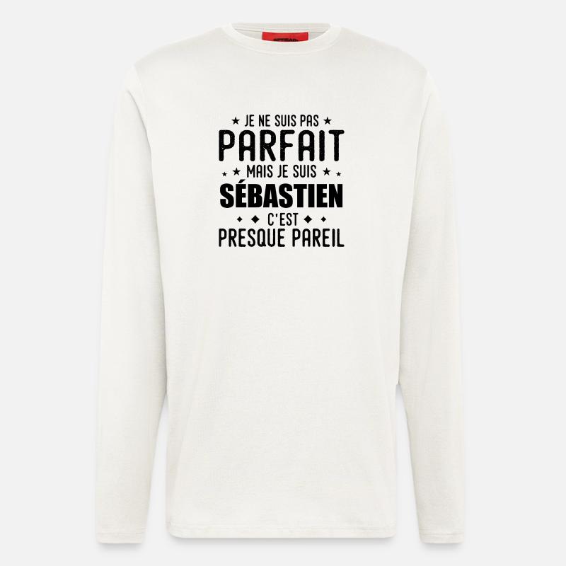 Sébastien: authentic, imperfect, top, proud - Longsleeve - made by SPREAD  - OFF WHITE
