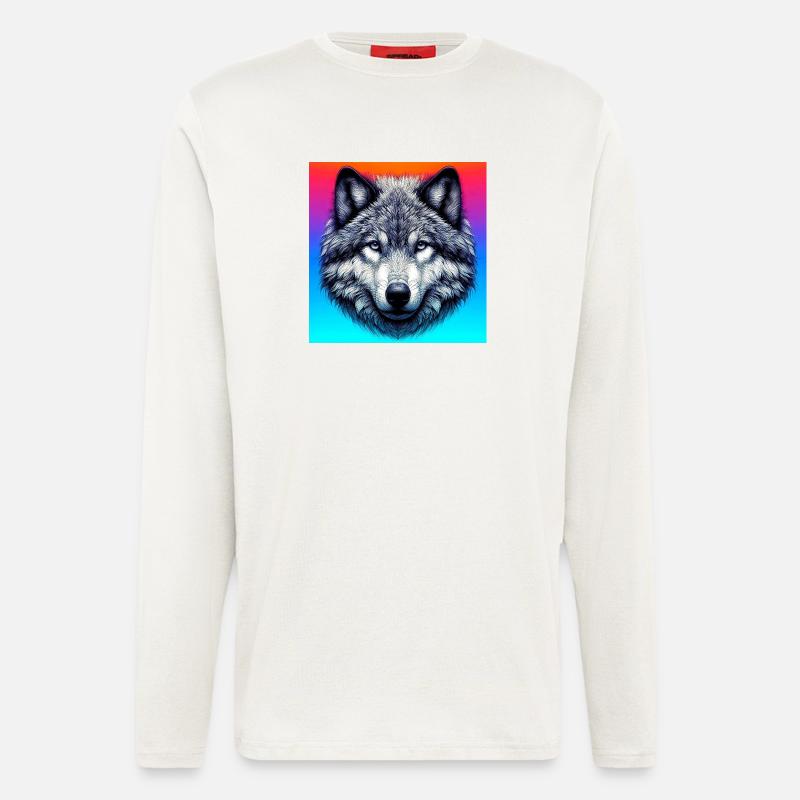 Wolf - Langarmshirt - made by SPREAD  - OFF WHITE