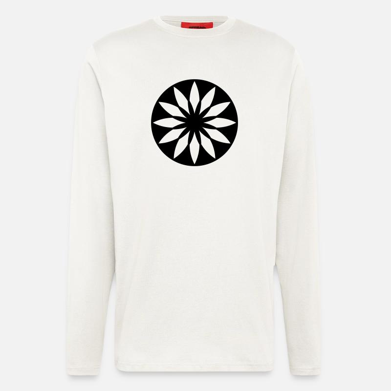 Stellar Bloom – Kornkreis-Mandala - Langarmshirt - made by SPREAD  - OFF WHITE