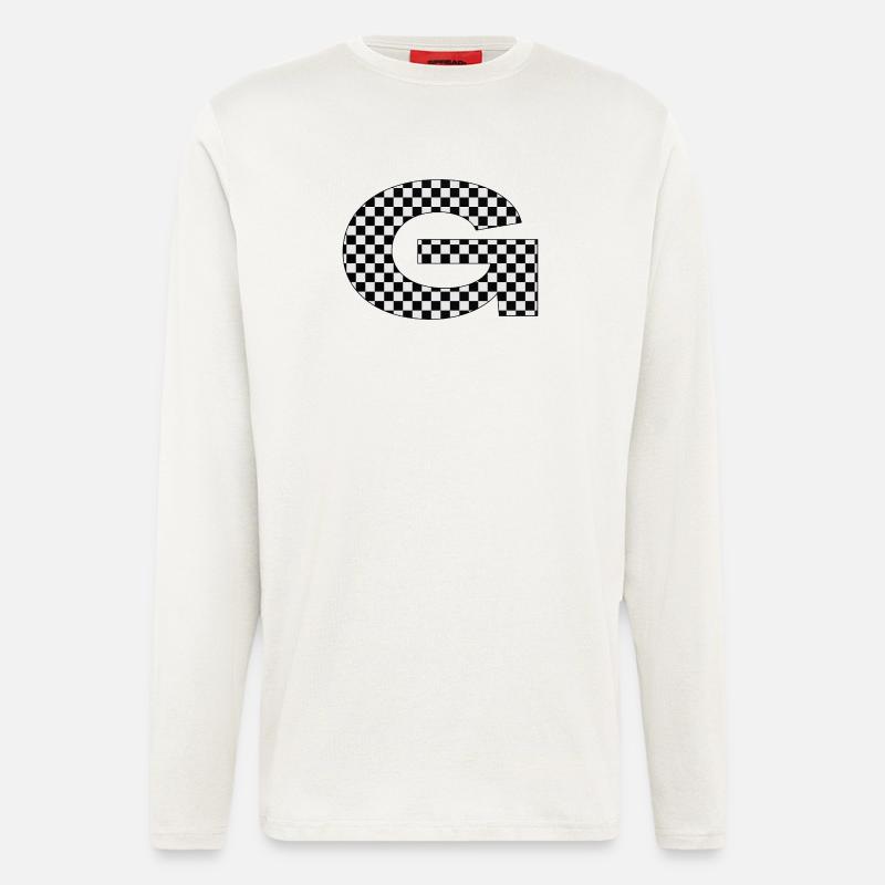Letter G Checkerboard pattern - Longsleeve - made by SPREAD  - OFF WHITE