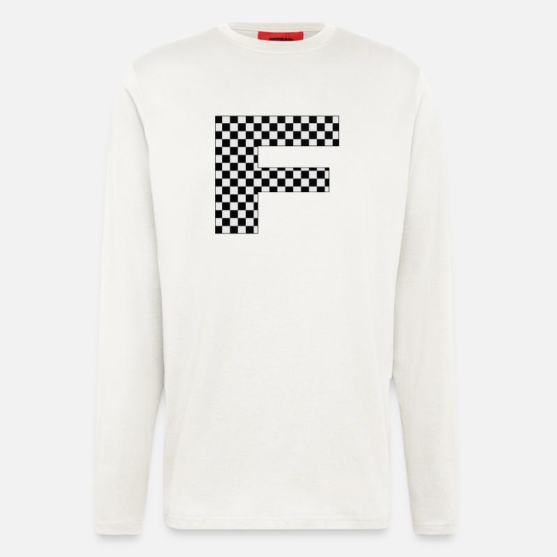 checkerboard pattern n— - Longsleeve - made by SPREAD  - OFF WHITE