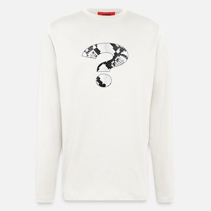 Snakeskin Pattern Question Mark Design - Longsleeve - made by SPREAD  - OFF WHITE