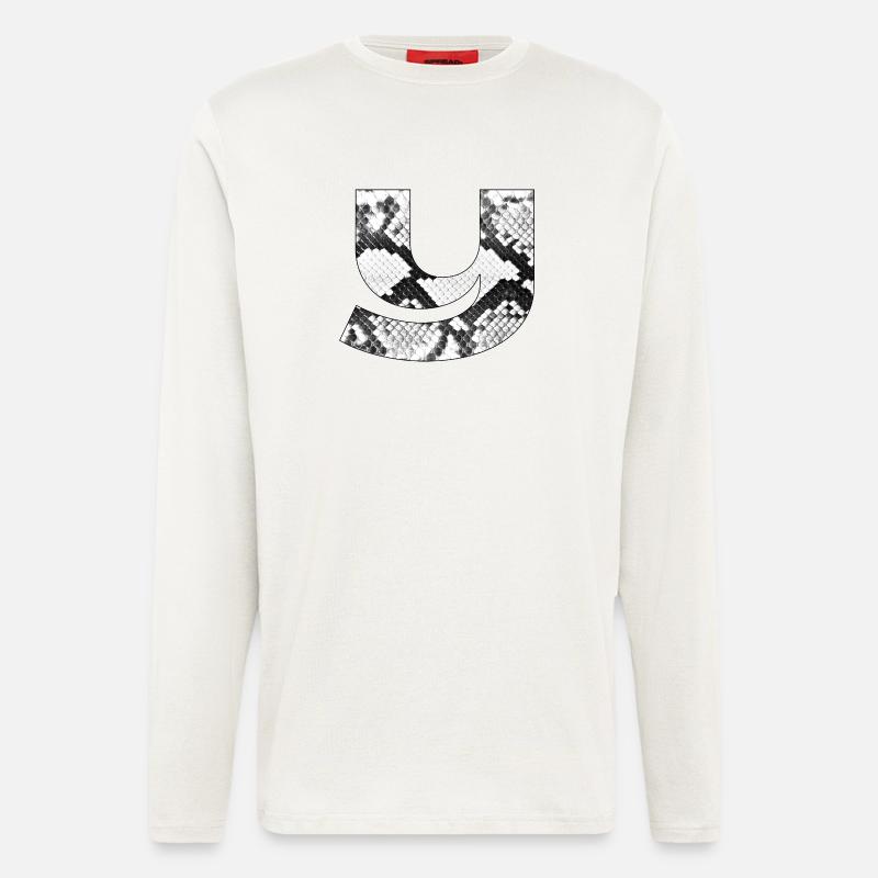 Snakeledermuster Buchstabe y - Langarmshirt - made by SPREAD  - OFF WHITE
