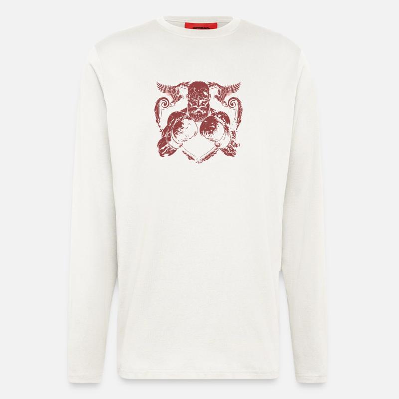 wikinger-viking-boxing - Langarmshirt - made by SPREAD  - OFF WHITE
