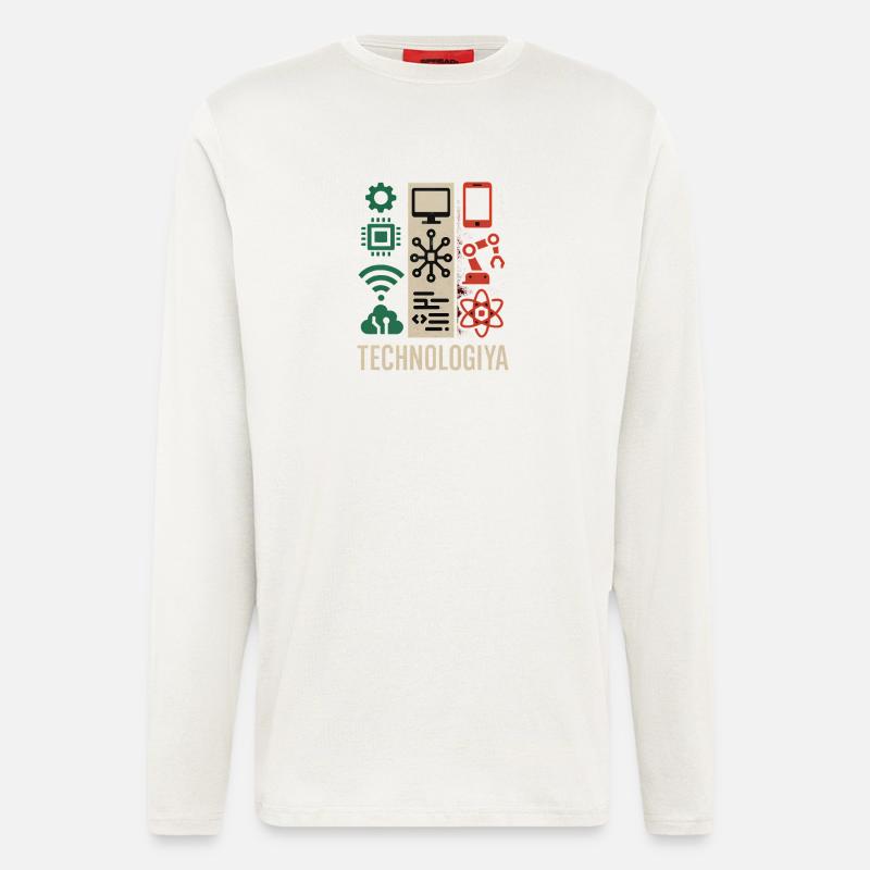 Futuristic Tech Circuit, Technologia Funny Meme - Longsleeve - made by SPREAD  - OFF WHITE