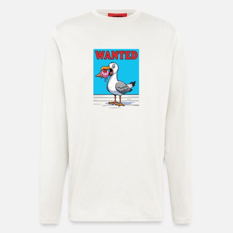 Gesucht Möwe Eiscreme Abenteuer - Langarmshirt - made by SPREAD  - OFF WHITE