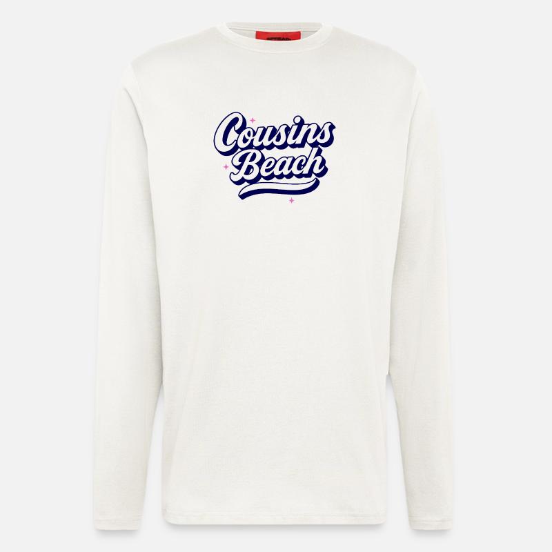 Cousins Beach – Retro Script Design - Longsleeve - made by SPREAD  - OFF WHITE