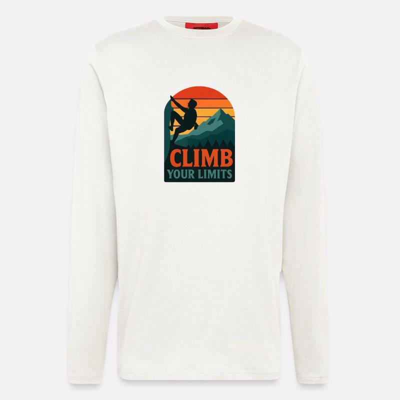 Climb Your Limits – Klettern & Bouldern - Langarmshirt - made by SPREAD  - OFF WHITE