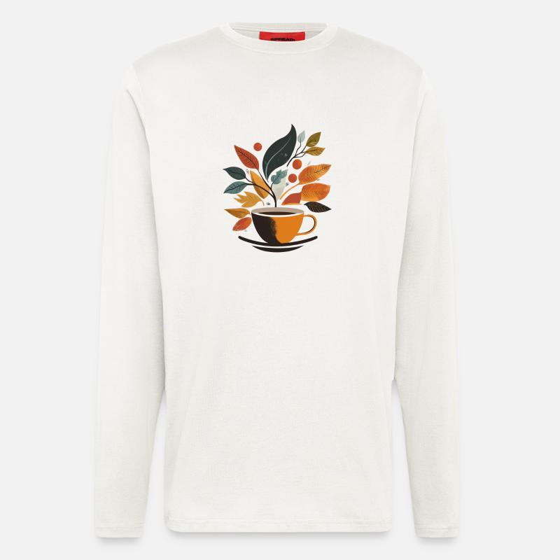 Kaffee - Langarmshirt - made by SPREAD  - OFF WHITE