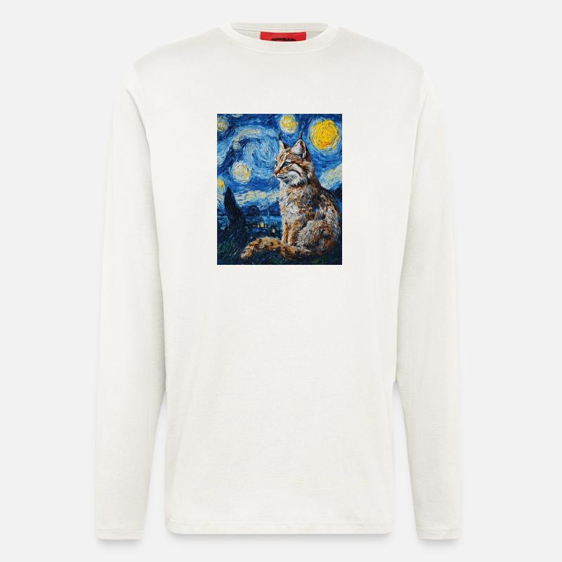 Luchs Van Gogh Style Starry  - Langarmshirt - made by SPREAD  - OFF WHITE