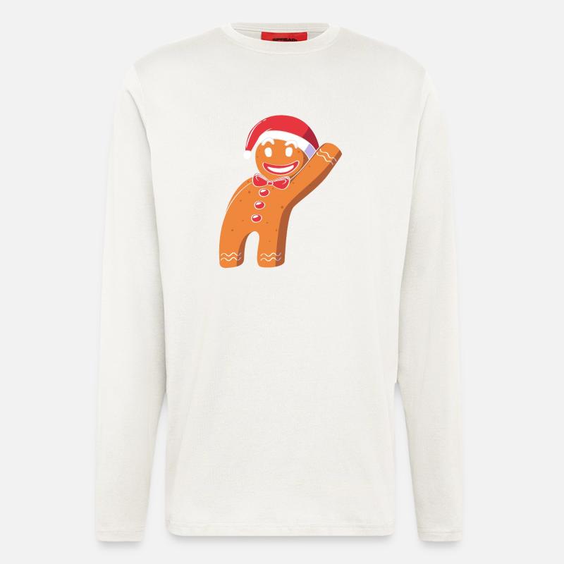 Gingerbread Man Christmas Gingerbread Lebkuchen - Longsleeve - made by SPREAD  - OFF WHITE