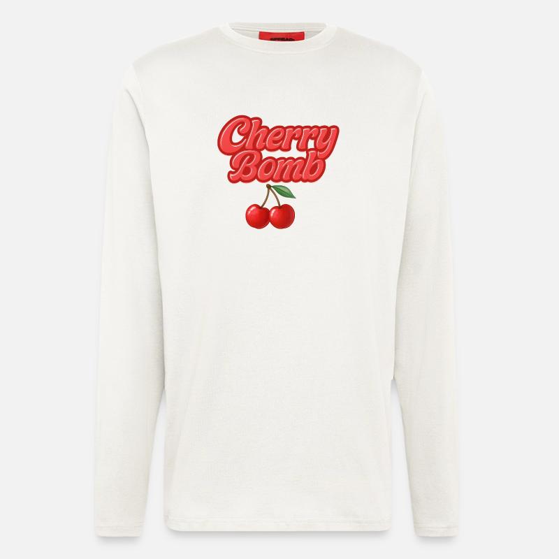 cherry bomb / y2k design - Langarmshirt - made by SPREAD  - OFF WHITE