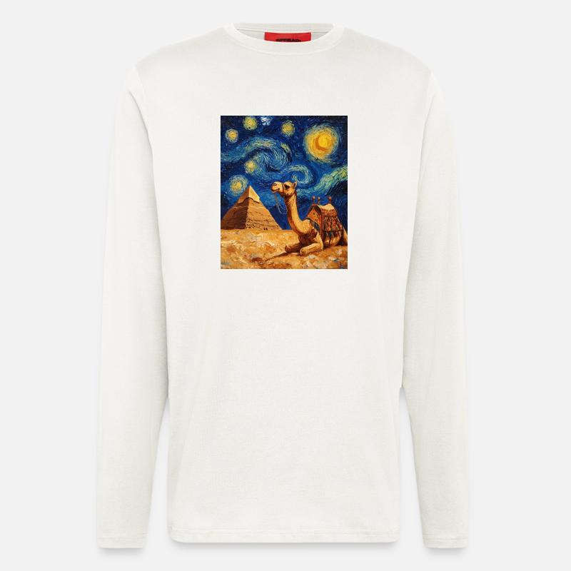 Kamel Van Gogh Style Starry  - Langarmshirt - made by SPREAD  - OFF WHITE