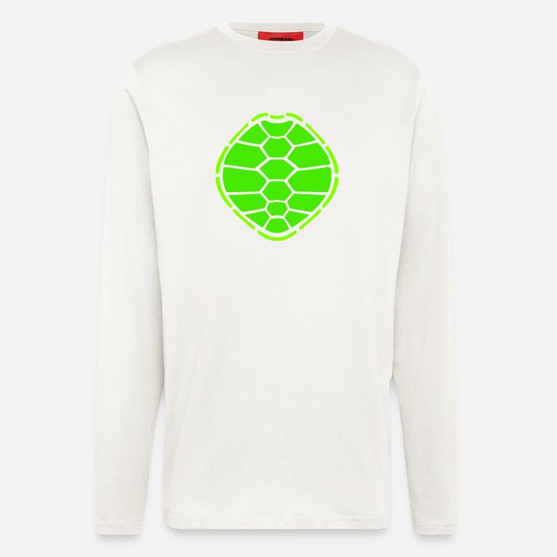 Turtle shell pattern turtle icon cool - Longsleeve - made by SPREAD  - OFF WHITE