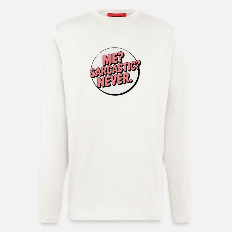Sarcastic Self-Expression Badge - Longsleeve - made by SPREAD  - OFF WHITE