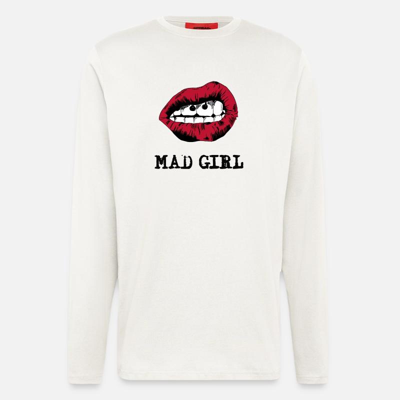 Exciting Lips with Surreal Faces - Longsleeve - made by SPREAD  - OFF WHITE