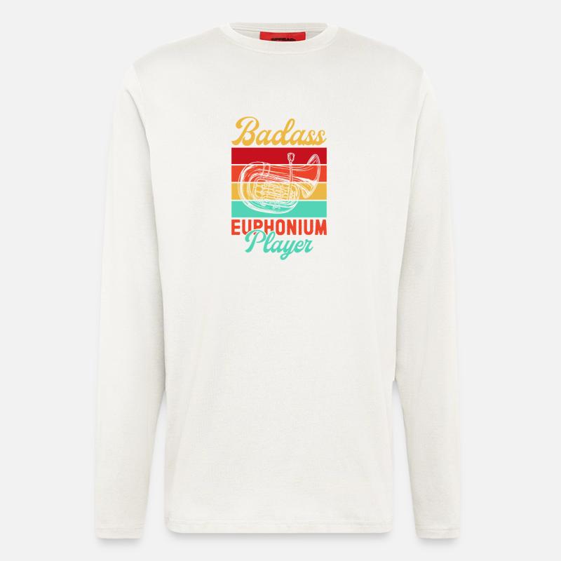 Euphonium Badass Player Baritone Marching Band - Langarmshirt - made by SPREAD  - OFF WHITE