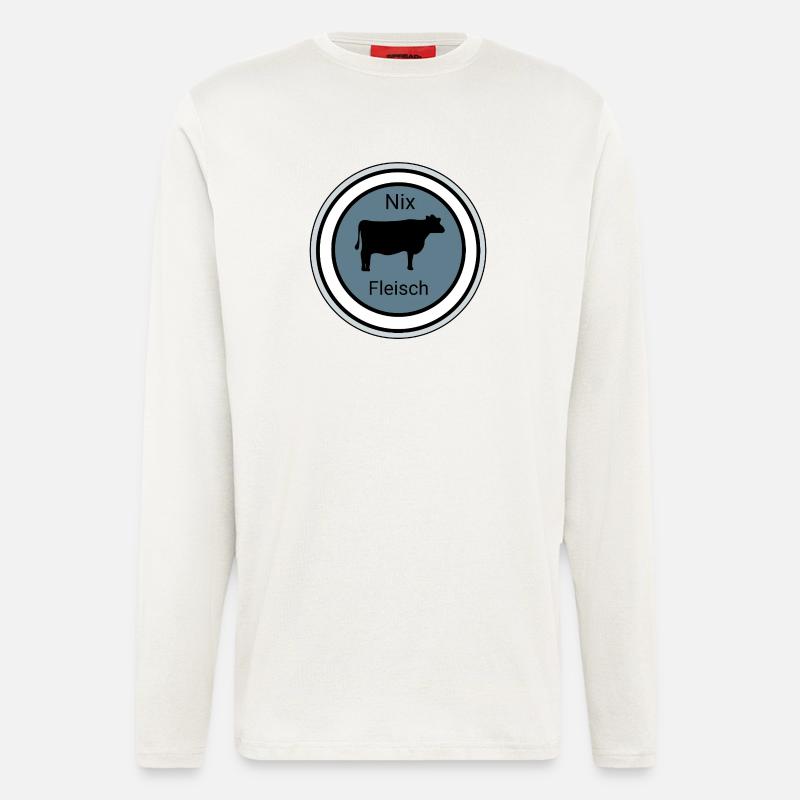 Nix Fleisch Silhouette - Langarmshirt - made by SPREAD  - OFF WHITE