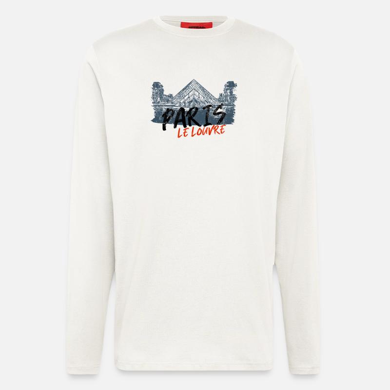 Design Inspiration Louvre Pyramide Paris - Langarmshirt - made by SPREAD  - OFF WHITE