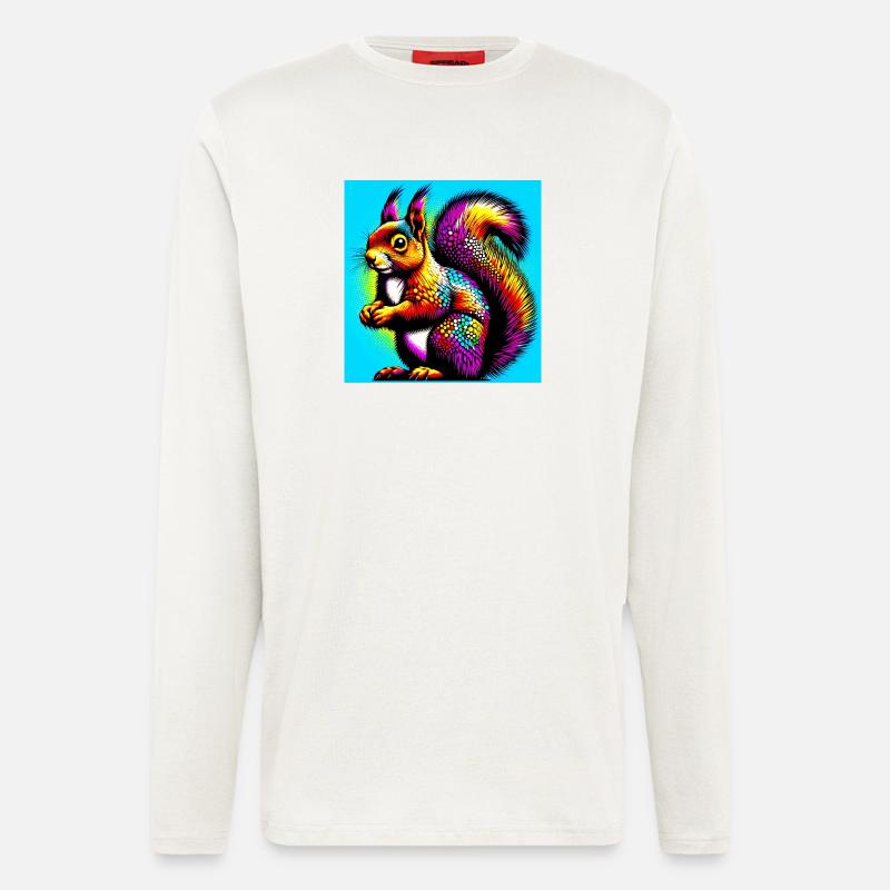 Eichhörnchen - Langarmshirt - made by SPREAD  - OFF WHITE