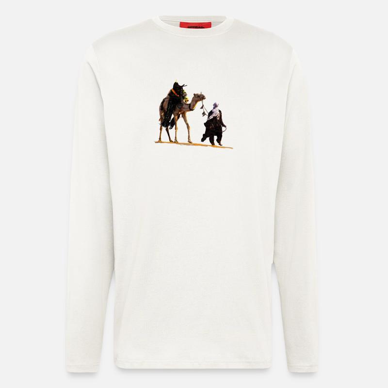 Beduin mit Kamel - Langarmshirt - made by SPREAD  - OFF WHITE