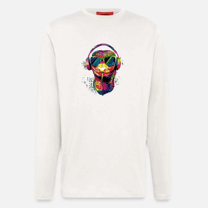 Schlange Python Kobra Klapperschlange Schlangen - Langarmshirt - made by SPREAD  - OFF WHITE