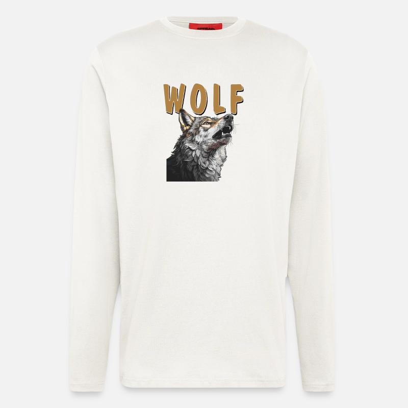 Wolf - Longsleeve - made by SPREAD  - OFF WHITE