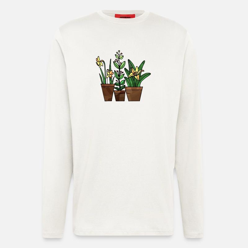 Blumen - Langarmshirt - made by SPREAD  - OFF WHITE