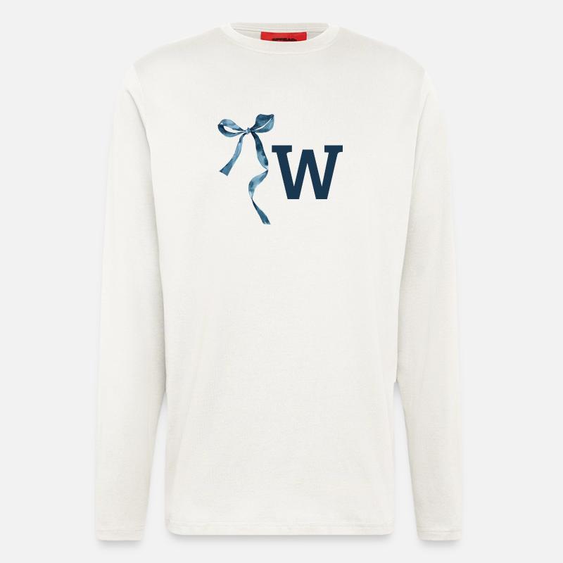 Monogramm mit Geschenkidee - Langarmshirt - made by SPREAD  - OFF WHITE