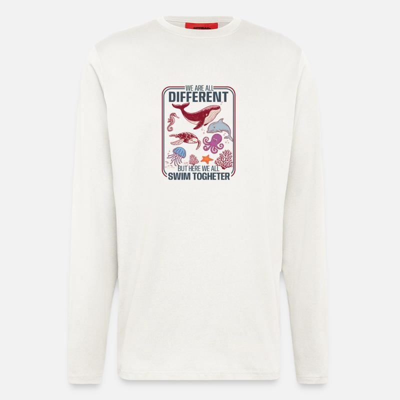 Underwater Diversity Unity Design - Longsleeve - made by SPREAD  - OFF WHITE