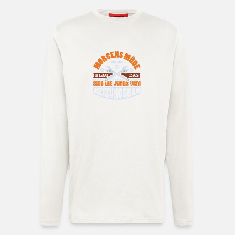 Heating Engineer Heating Construction Plumber Plumber - Longsleeve - made by SPREAD - OFF WHITE