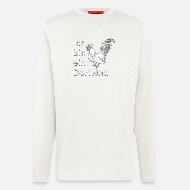 Ich bin ein Dorfkind - Langarmshirt - made by SPREAD  - OFF WHITE