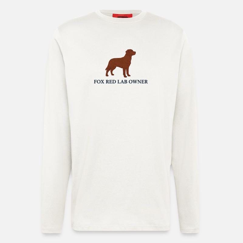 Fox red Labrador Logo - Langarmshirt - made by SPREAD  - OFF WHITE