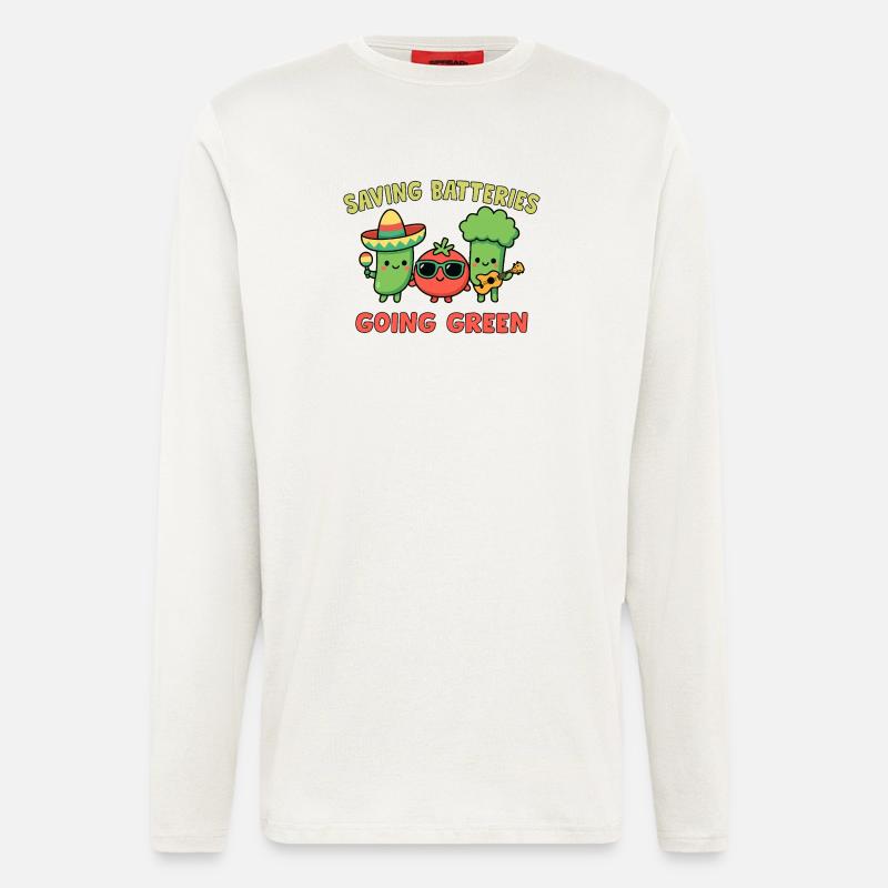 Fun and eco-friendly plant-based statement - Longsleeve - made by SPREAD  - OFF WHITE