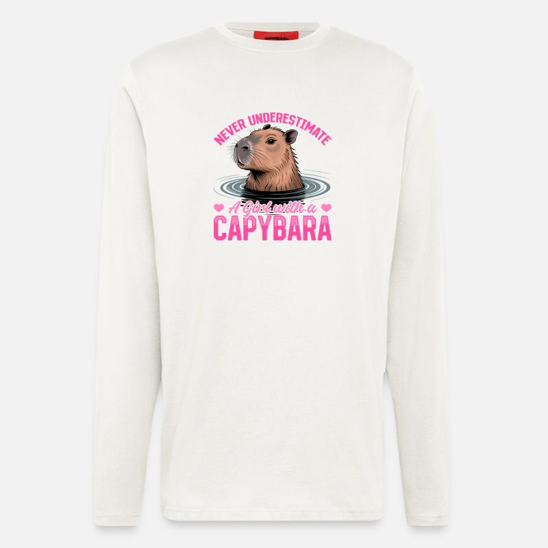 Funny Capybara - Langarmshirt - made by SPREAD  - OFF WHITE