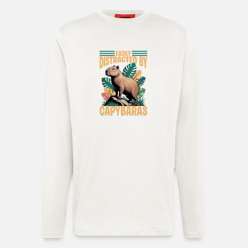 Funny Capybara - Langarmshirt - made by SPREAD  - OFF WHITE