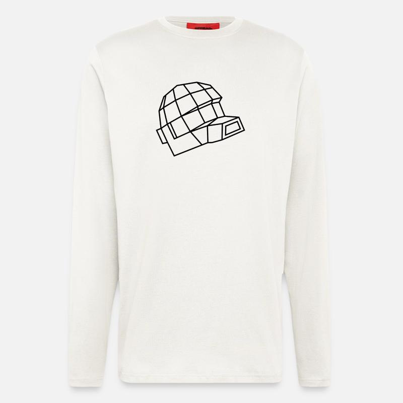 Daft Helm – Electro, Dance & Robot Style - Langarmshirt - made by SPREAD  - OFF WHITE