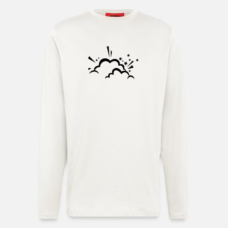 Comic cloud after explosion - Longsleeve - made by SPREAD  - OFF WHITE