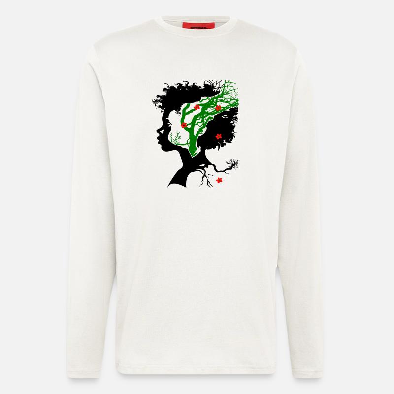 Abstract tree with flowers - Longsleeve - made by SPREAD  - OFF WHITE