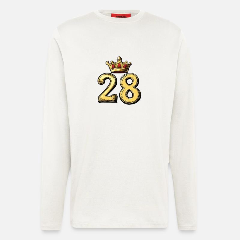 28 Number Krone - Longsleeve - made by SPREAD  - OFF WHITE