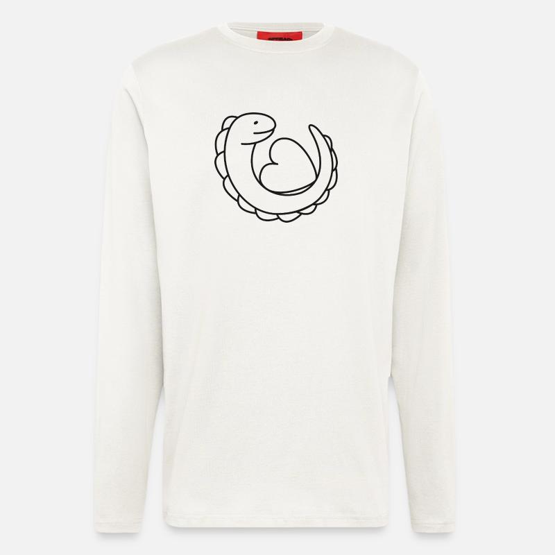 Echse mit Herz – Gecko, Liebe & Schutzsymbol - Langarmshirt - made by SPREAD  - OFF WHITE