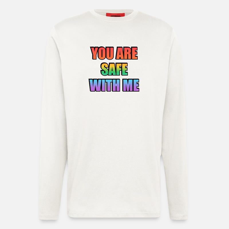 You Are Safe With Me Gradient - Longsleeve - made by SPREAD  - OFF WHITE