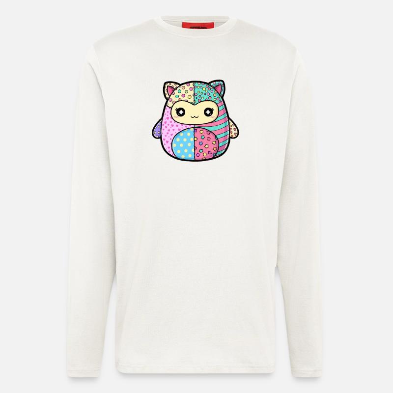 Patchwork Kitten Pastellfarben - Langarmshirt - made by SPREAD  - OFF WHITE