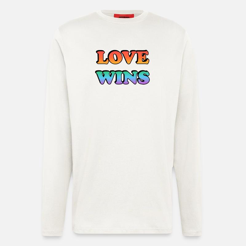 Liebe gewinnt Stolz Gradient - Langarmshirt - made by SPREAD  - OFF WHITE