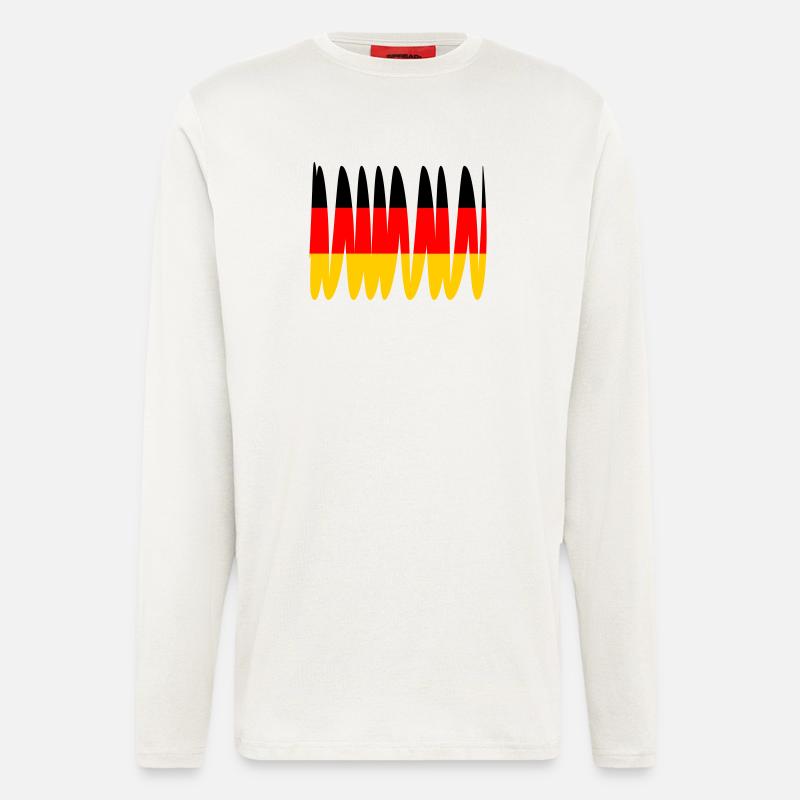 Deutschland Flagge - Langarmshirt - made by SPREAD  - OFF WHITE