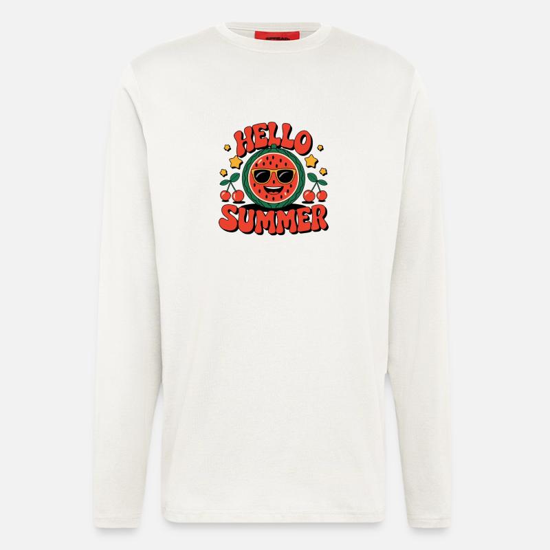  Fröhlicher Wassermelonen-Sommer Spaß Mit - Langarmshirt - made by SPREAD  - OFF WHITE