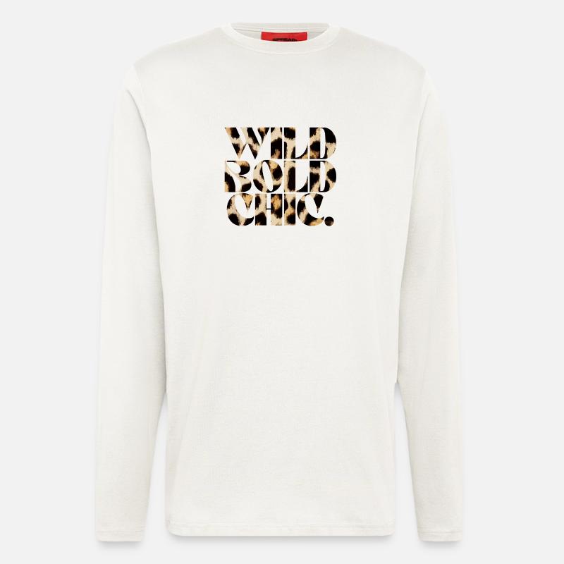 Wild Bold Chic Typografie - Langarmshirt - made by SPREAD  - OFF WHITE