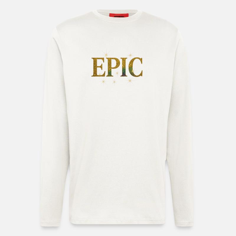 Episches Glitzer EPIC Design - Langarmshirt - made by SPREAD  - OFF WHITE